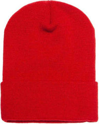 Yupoong 1501KC Classics Cuffed Knit Beanie - Red | HIT a Double