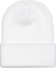 Yupoong 1501KC Classics Cuffed Knit Beanie - White | HIT a Double