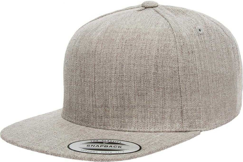 Yupoong 5089M Classics Premium 5-Panel Snapback Cap - Heather - HIT a Double
