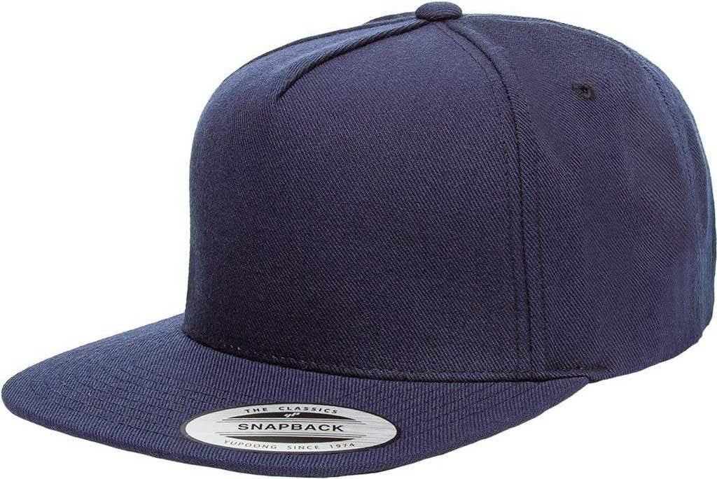 Yupoong 5089M Classics Premium 5-Panel Snapback Cap - Navy | HIT a Double