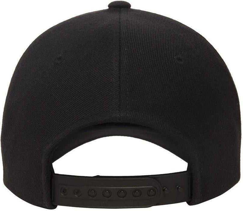 Yupoong 5789M Classics 5-Panel Premium Curved Visor Snapback Cap - Black | HIT a Double