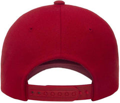 Yupoong 5789M Classics 5-Panel Premium Curved Visor Snapback Cap - Red | HIT a Double