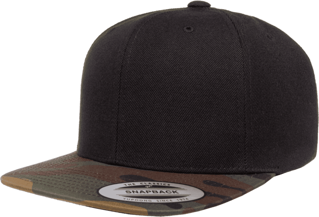 Yupoong 6089TC Classics Premium Snapback Cap - Black Camo | HIT a Double