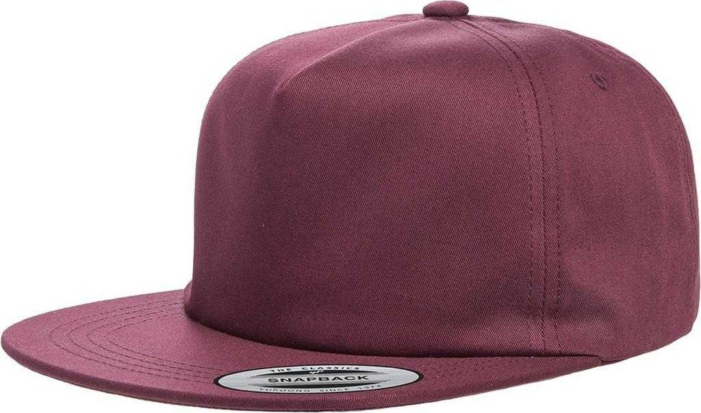 Yupoong 6502 Classics Unstructured 5- Panel Snapback Cap - Maroon | HIT a Double