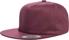 Yupoong 6502 Classics Unstructured 5- Panel Snapback Cap - Maroon | HIT a Double