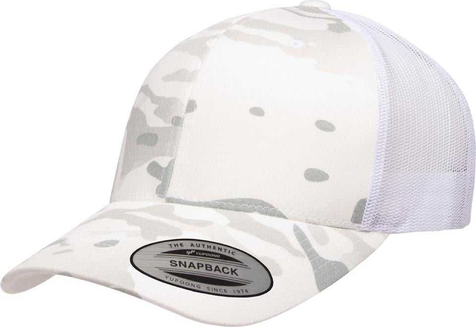 Yupoong 6606MC Classics MultiCam Retro Trucker Cap - Multicam Alpine White - HIT a Double