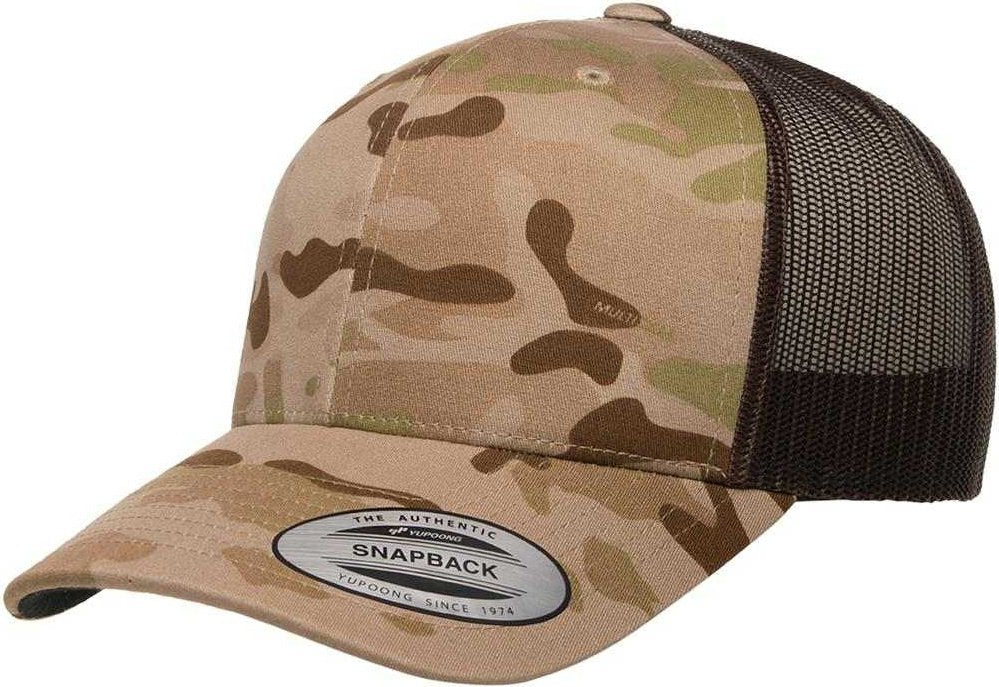 Yupoong 6606MC Classics MultiCam Retro Trucker Cap - Multicam Arid Brown | HIT a Double