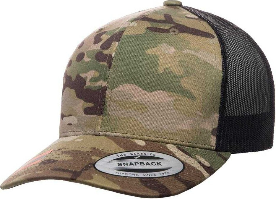 Yupoong 6606MC Classics MultiCam Retro Trucker Cap -  Multicam Original Black | HIT a Double