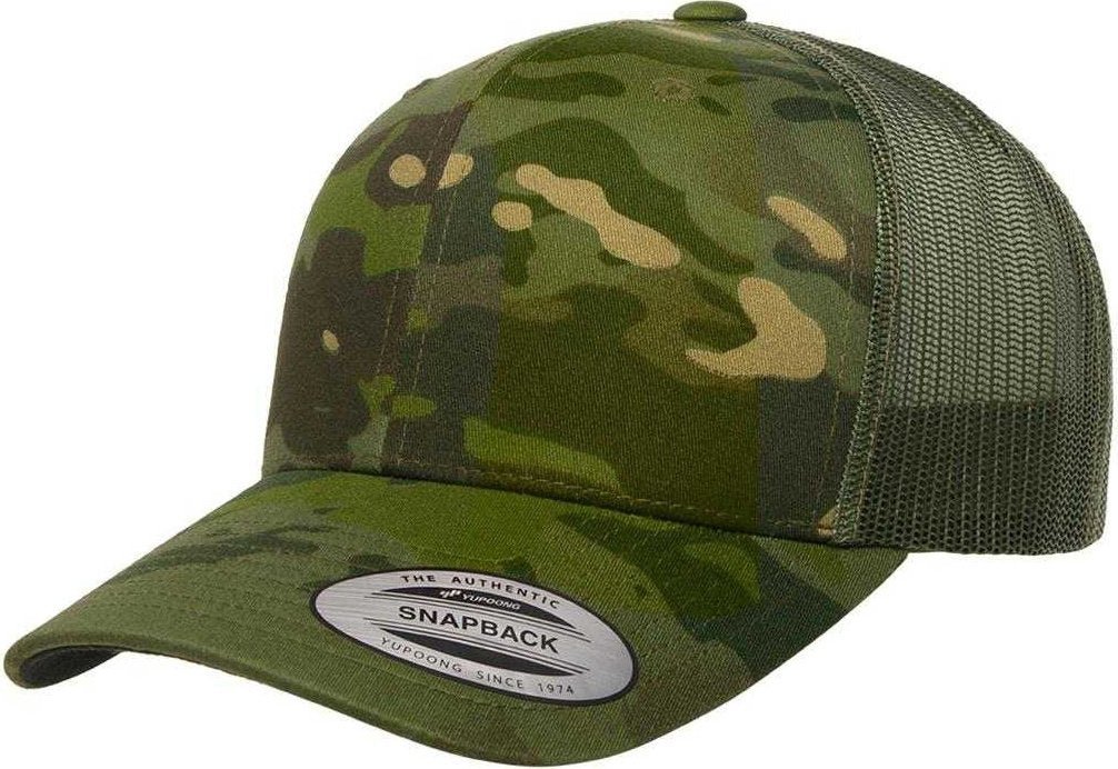 Yupoong 6606MC Classics MultiCam Retro Trucker Cap - Multicam Tropic Green - HIT a Double