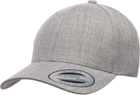 Yupoong 6789M Classics Premium Curved Visor Snapback Cap - Heather | HIT a Double