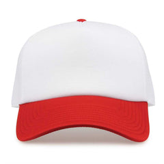 The Game GB473 Foam Front Trucker Cap - White Red - HIT a Double - 4