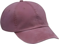 Adams LP101 Optimum Pigment Dyed Cap Burgundy Maroon / One Size Fits Most