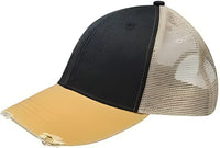 Adams OL102 Distressed Ollie Cap Black Mstrd Tan Black Tan / One Size Fits Most