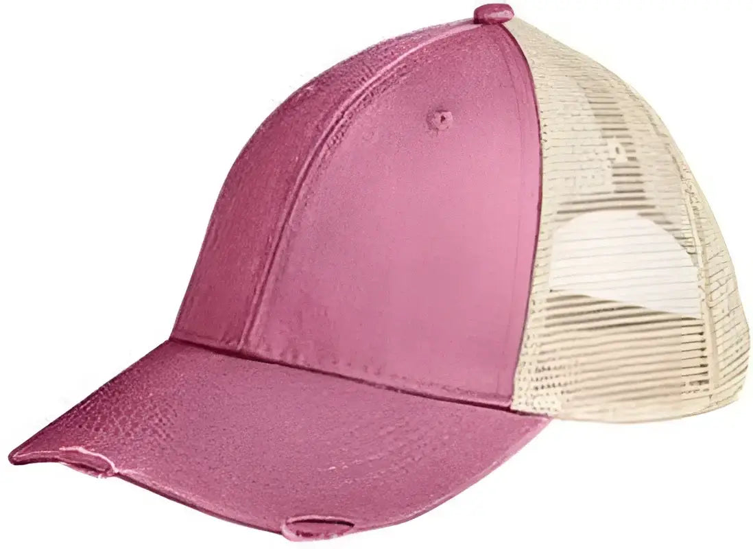 Adams OL102 Distressed Ollie Cap Burgundy Tan Maroon Tan / One Size Fits Most