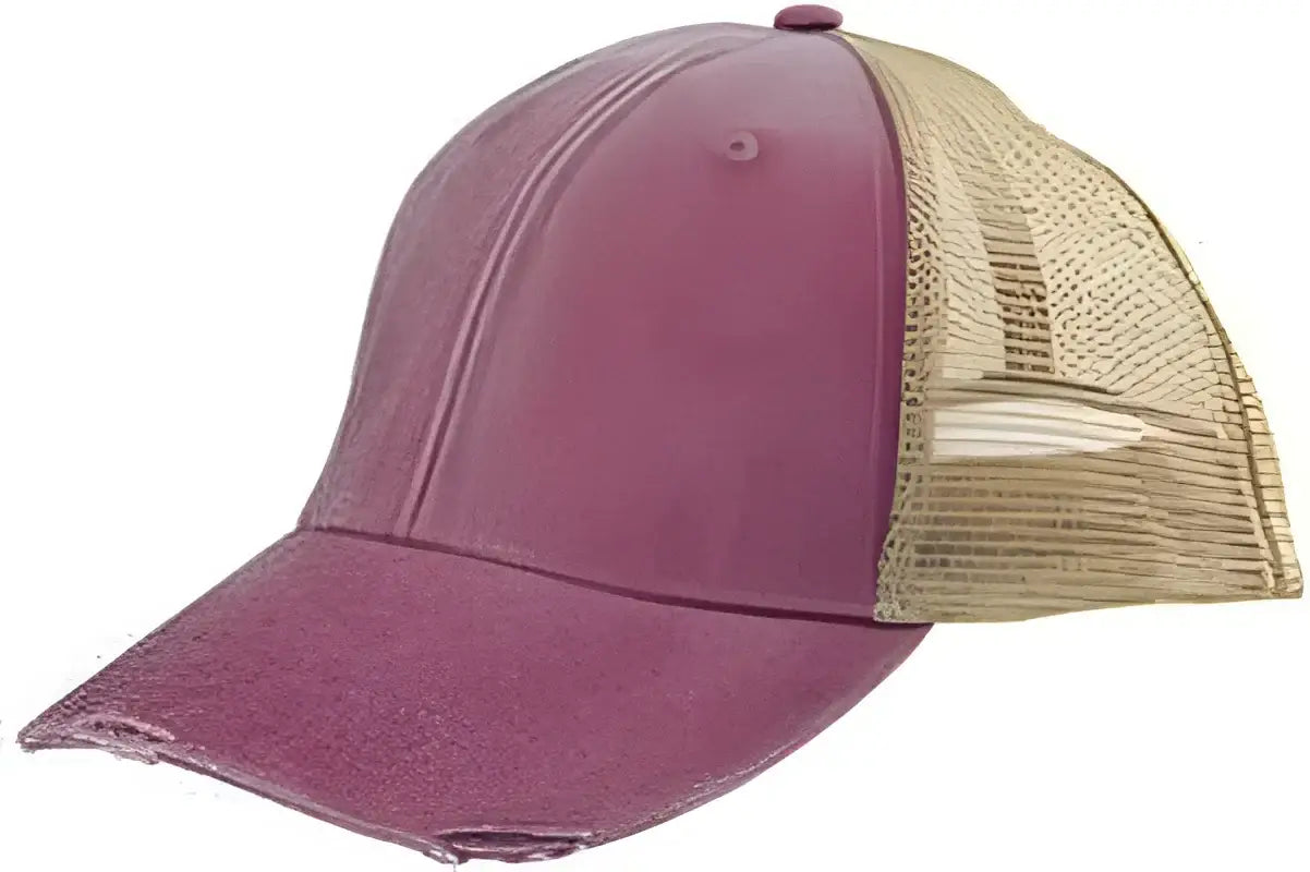 Adams OL102 Distressed Ollie Cap Naut Red Tan Red Tan / One Size Fits Most