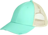 Adams OL102 Distressed Ollie Cap - Seafoam Tan - Aqua Tan / One Size Fits Most
