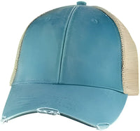 Adams OL102 Distressed Ollie Cap Teal Tan Brown Tan / One Size Fits Most