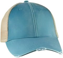 Adams OL102 Distressed Ollie Cap Teal Tan Brown Tan / One Size Fits Most