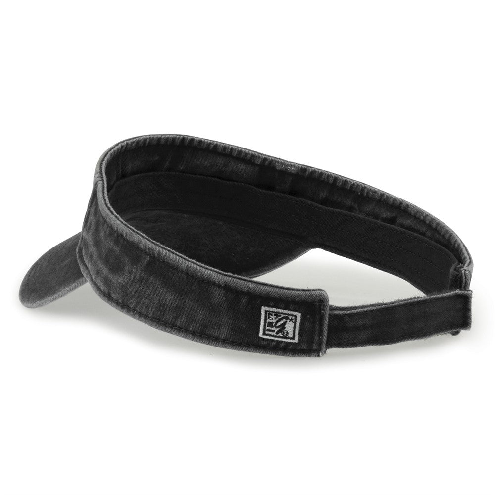 The Game GB466 Pigment Dyed Twill Visor - Black - HIT a Double - 4