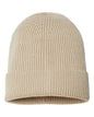Atlantis Headwear ANDY Sustainable Fine Rib Cuffed Beanie - Light Beige - Khaki / One Size Fits Most