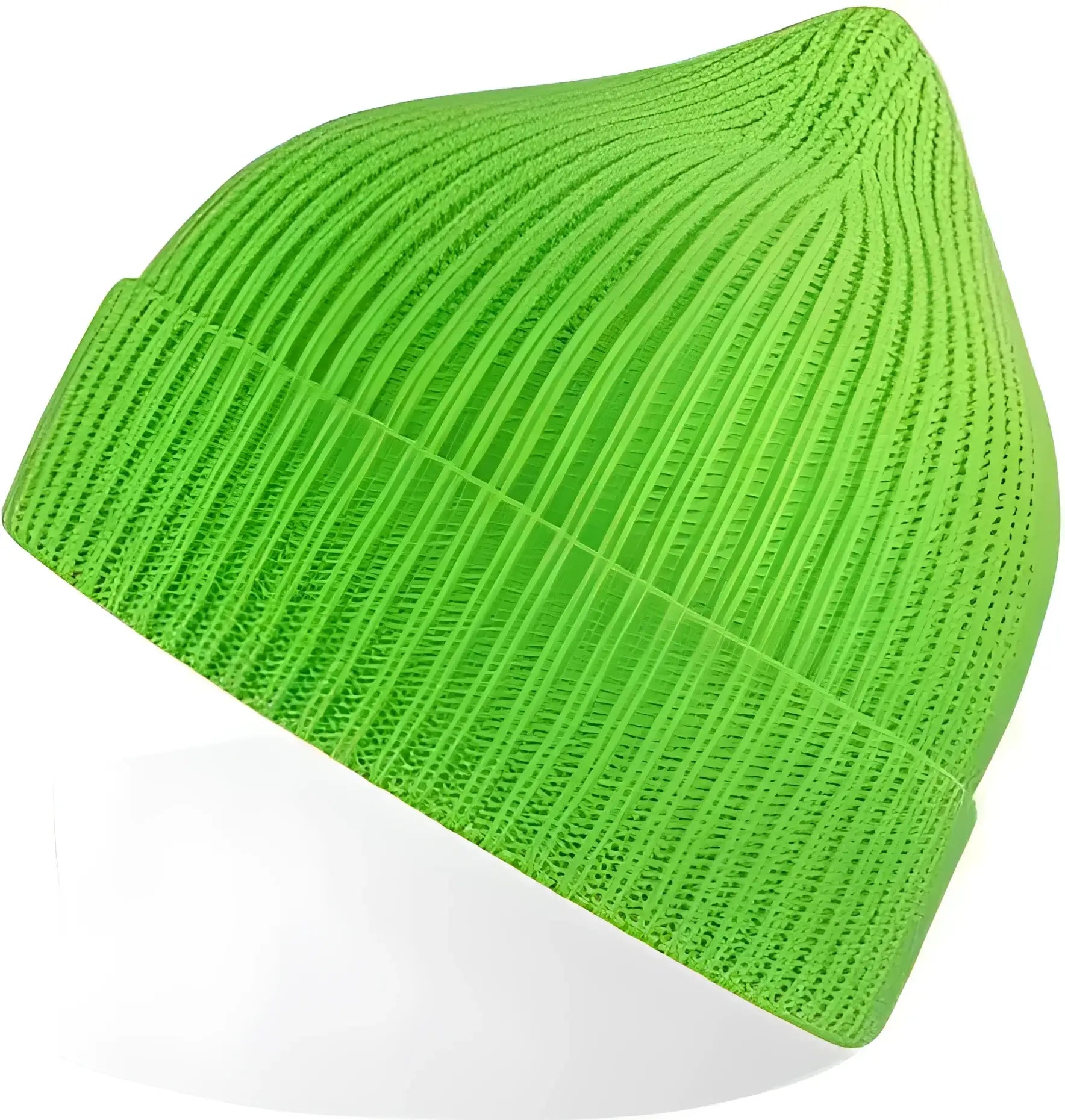 Atlantis Headwear Andy - Sustainable Fine Rib Knit Beanie - Acid Green - Lime / OSFM