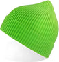 Atlantis Headwear Andy - Sustainable Fine Rib Knit Beanie - Acid Green - Lime / OSFM