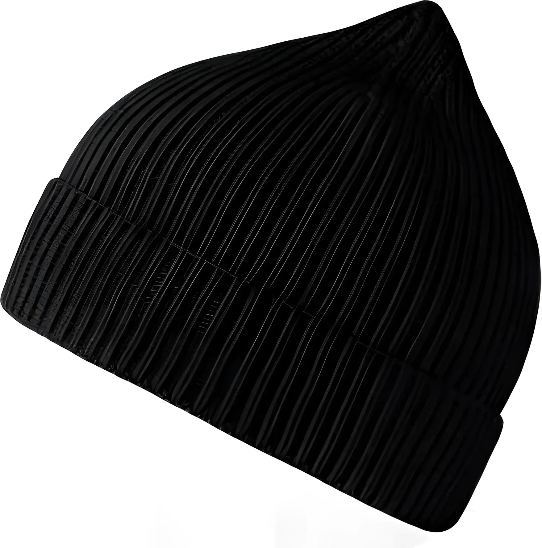 Atlantis Headwear Andy Sustainable Fine Rib Knit Beanie Black Black / OSFM
