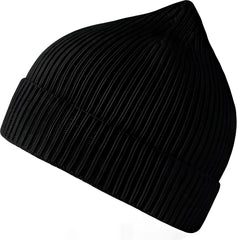 Atlantis Headwear Andy Sustainable Fine Rib Knit Beanie Black Black / OSFM