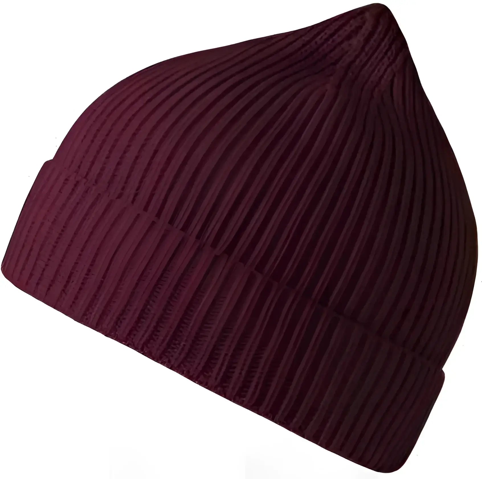 Atlantis Headwear Andy - Sustainable Fine Rib Knit Beanie - Burgundy - Maroon / OSFM