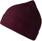 Atlantis Headwear Andy - Sustainable Fine Rib Knit Beanie - Burgundy - Maroon / OSFM