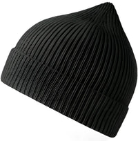 Atlantis Headwear Andy Sustainable Fine Rib Knit Beanie Dark Gray Dark Gray / OSFM