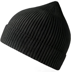 Atlantis Headwear Andy Sustainable Fine Rib Knit Beanie Dark Gray Dark Gray / OSFM