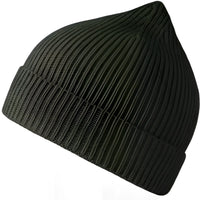 Atlantis Headwear Andy - Sustainable Fine Rib Knit Beanie - Olive - Olive / OSFM
