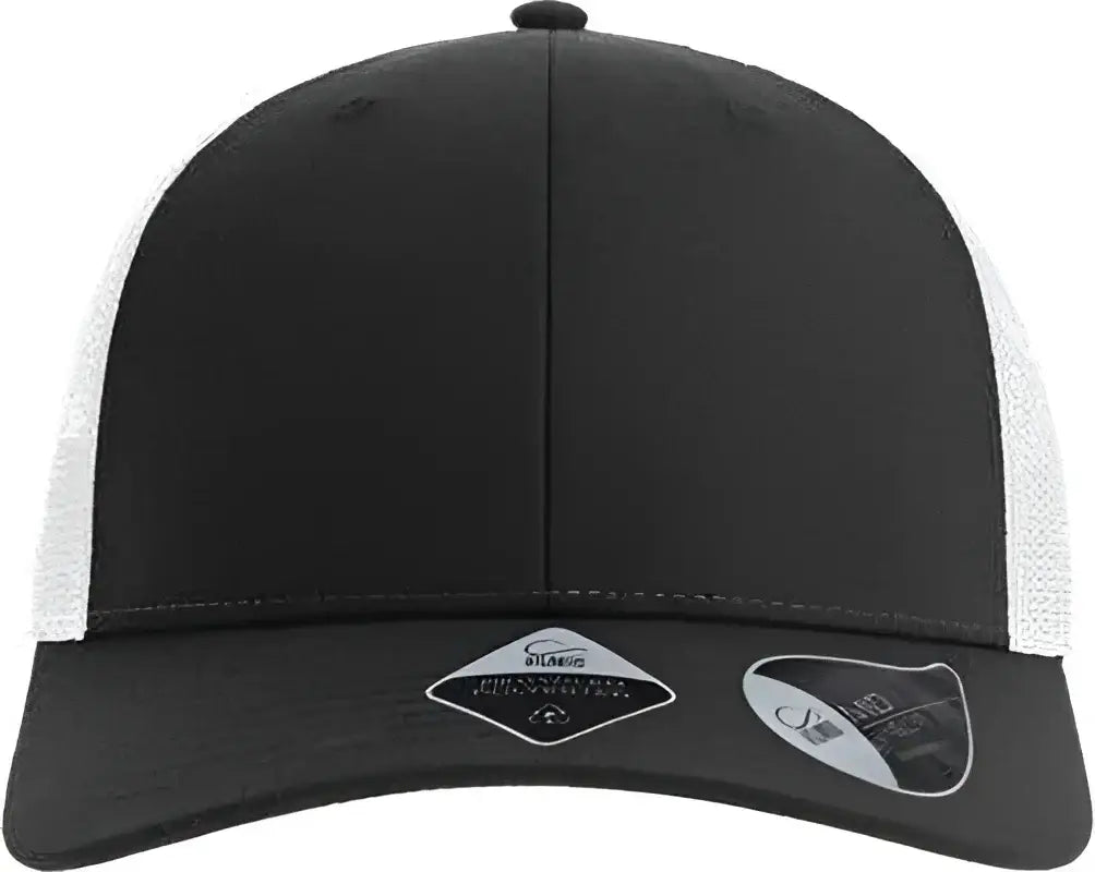 Atlantis Headwear BRYCE Sustainable Trucker Cap - Black White - Black White / One Size Fits Most