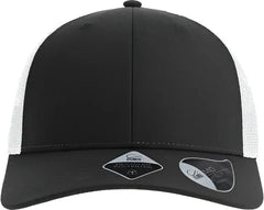 Atlantis Headwear BRYCE Sustainable Trucker Cap - Black White - Black White / One Size Fits Most