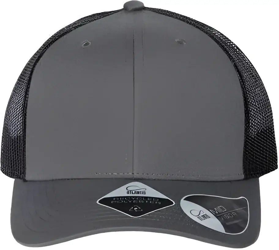 Atlantis Headwear BRYCE Sustainable Trucker Cap - Dark Gray Black - Dark Gray Black / One Size Fits Most