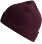 Atlantis Headwear Maple - Sustainable Finish Edge Knit Beanie - Burgundy Melange - Maroon / OSFM