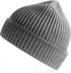 Atlantis Headwear Maple - Sustainable Finish Edge Knit Beanie - Light Gray Melange - Gray / OSFM