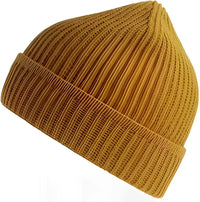 Atlantis Headwear Maple - Sustainable Finish Edge Knit Beanie - Mustard Yellow - Gold / OSFM
