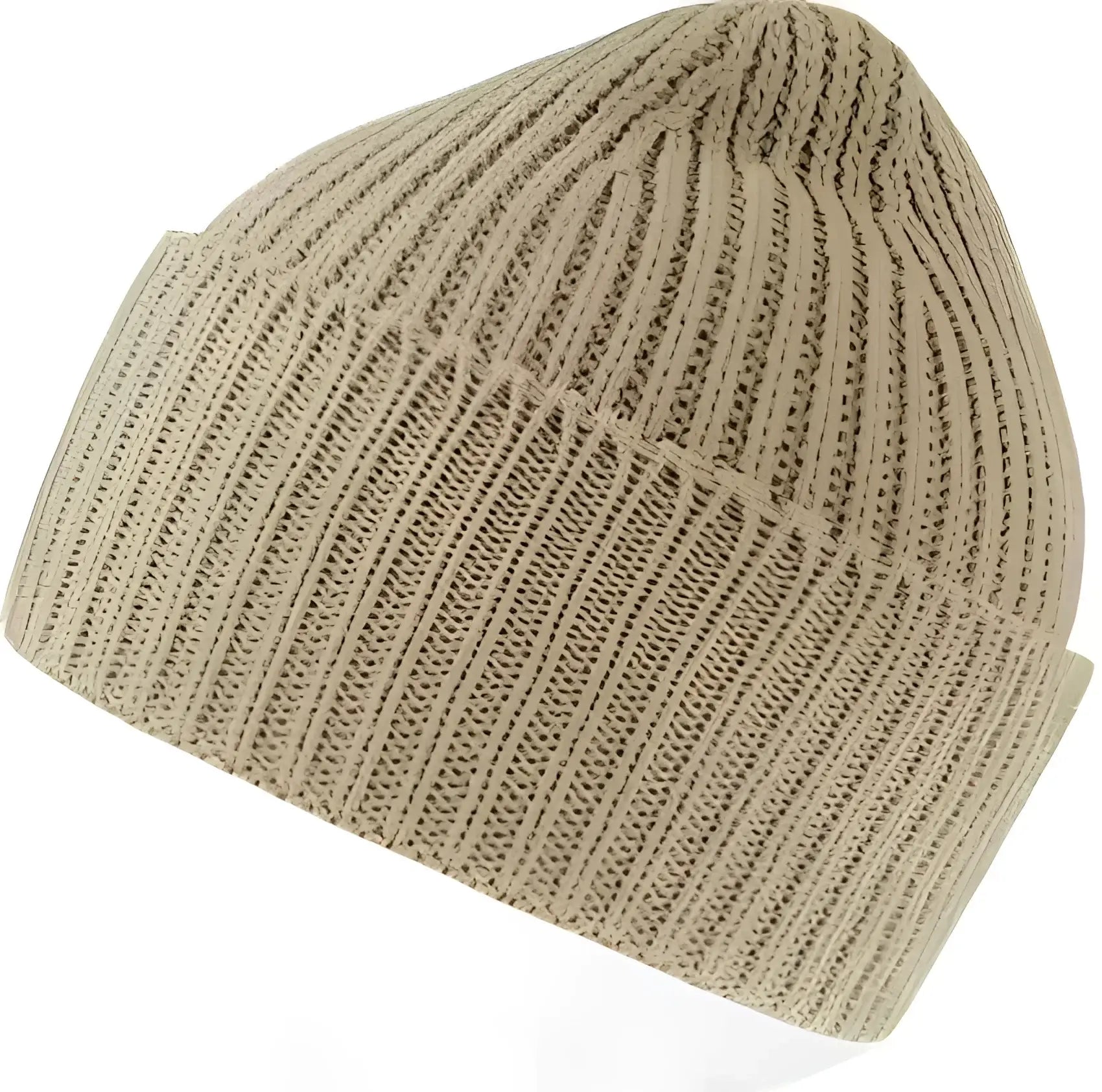 Atlantis Headwear Oak - Sustainable Chunky Rib Knit Beanie - Light Beige - Khaki / OSFM