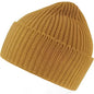 Atlantis Headwear Oak - Sustainable Chunky Rib Knit Beanie - Mustard Yellow - Gold / OSFM