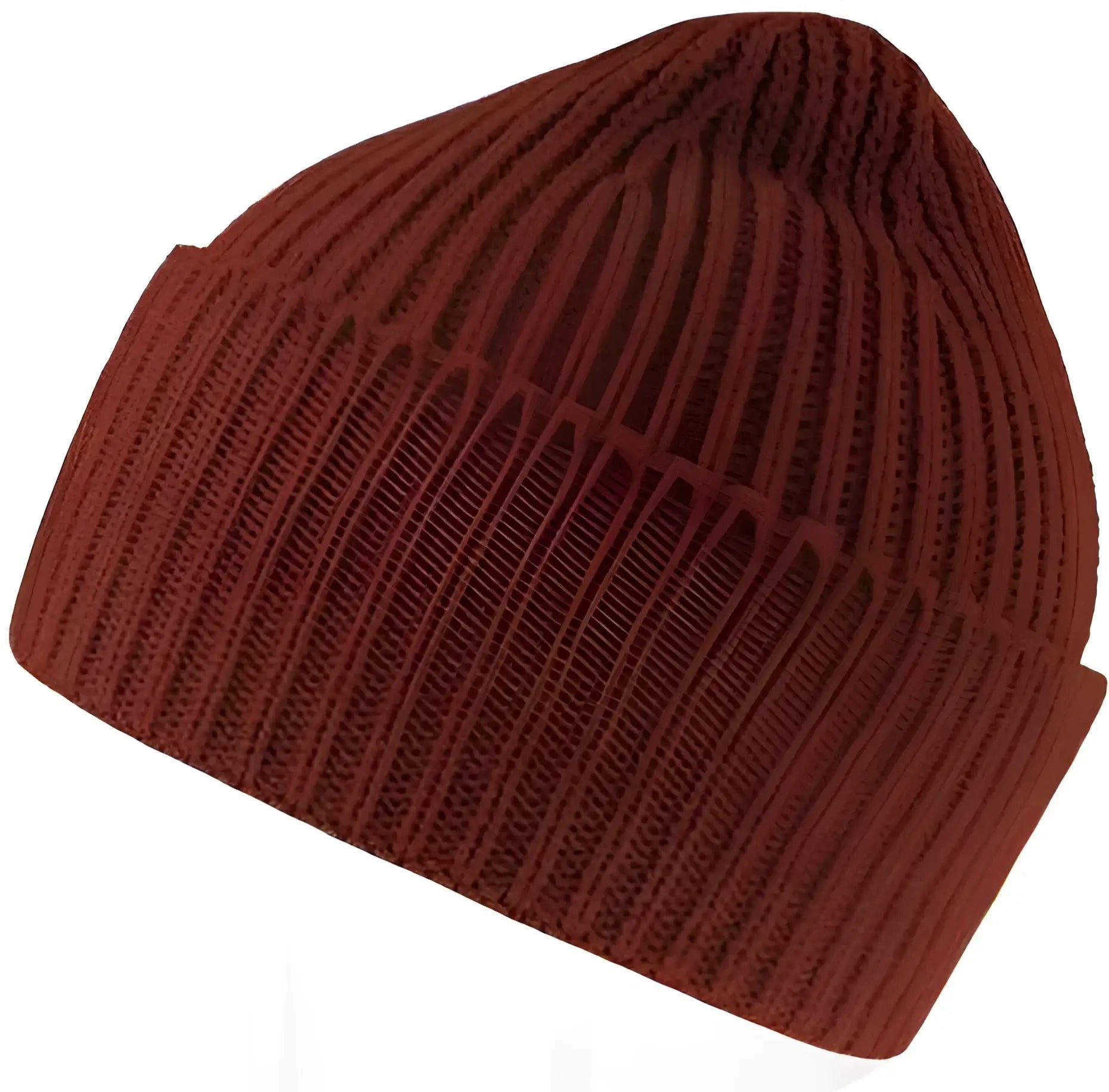 Atlantis Headwear Oak - Sustainable Chunky Rib Knit Beanie - Rusty - Brown / OSFM