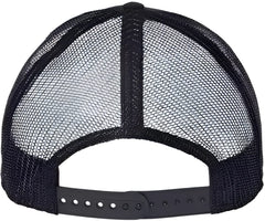 Atlantis Headwear RETH Sustainable Recy Three Trucker Cap - Black Black (Nero Nero) - Black / 6 5/8’’ - 7 3/8’’