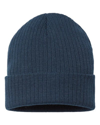 Atlantis Headwear RIO Sustainable Rib Cuffed Beanie - Navy - Navy / One Size Fits Most