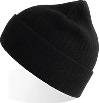 Atlantis Headwear RIOB Rio Sustainable Rib Knit Beanie - Black (Nero) - Black / One Size Fits Most