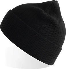 Atlantis Headwear RIOB Rio Sustainable Rib Knit Beanie Black (Nero) Black / One Size Fits Most