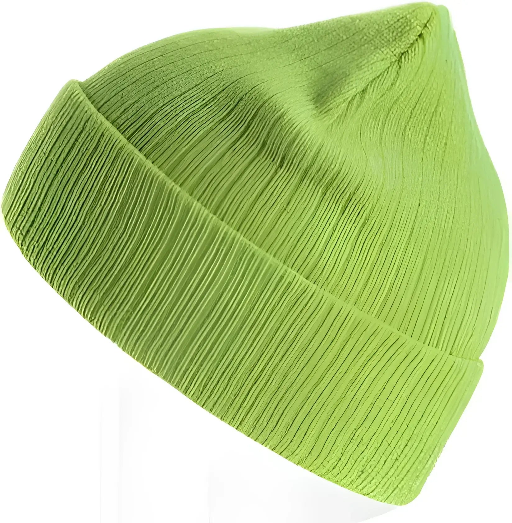 Atlantis Headwear Riob - Sustainable Rib Knit Beanie - Acid Green - Lime / OSFM