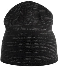 Atlantis Headwear SHIB Shine Sustainable Reflective Beanie - Black (Nero) - Black / One Size Fits Most