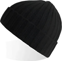 Atlantis Headwear Shore Shore Sustainable Cable Knit Beanie Black (Nero) Black / One Size Fits Most