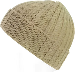 Atlantis Headwear Shore - Sustainable Cable Knit Beanie - Light Beige - Khaki / OSFM
